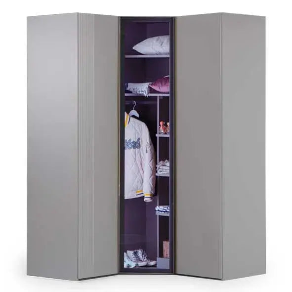 Elegant Armoire Corner with Glass Door (3 Doors)