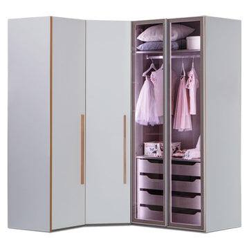 My House Infant Armoire Corner With Glass Door (4 Doors)