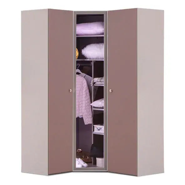 Rose Armoire Corner with Glass Door (3 Doors)